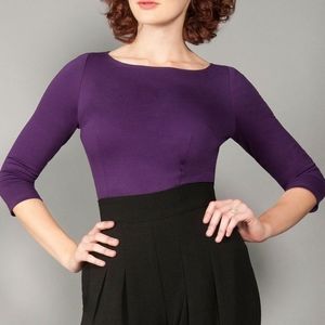 Purple Sabrina Top